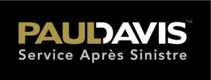 Paul Davis logo - service apres sinistre (fond noir)